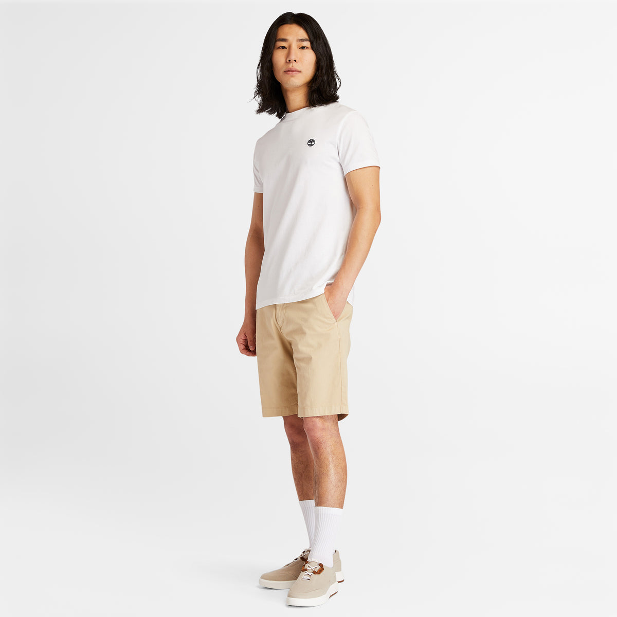 TIMBERLAND Men's Dunstan River Jersey Crew Tee White - Image 3