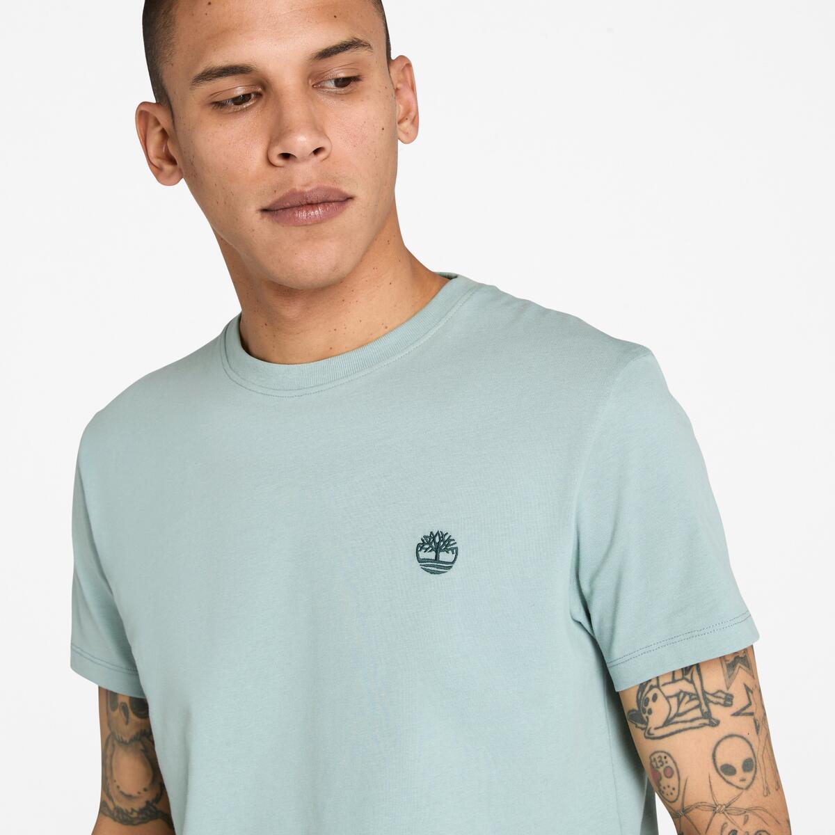 TIMBERLAND Men's Dunstan River Jersey Tee Silver Blue - Image 3