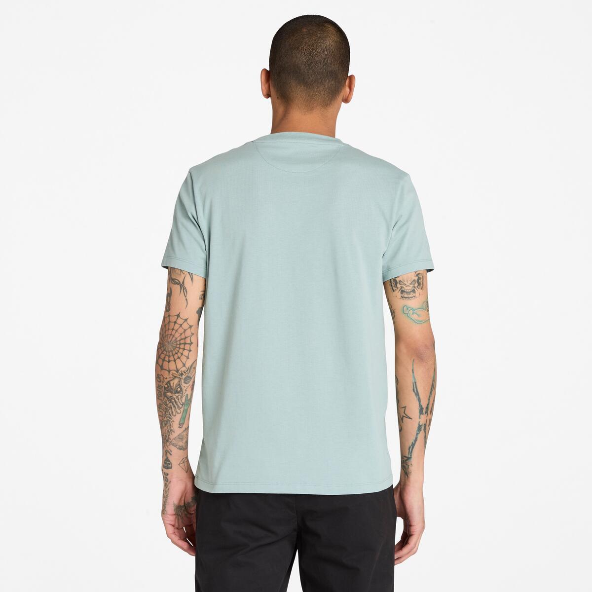 TIMBERLAND Men's Dunstan River Jersey Tee Silver Blue - Image 4