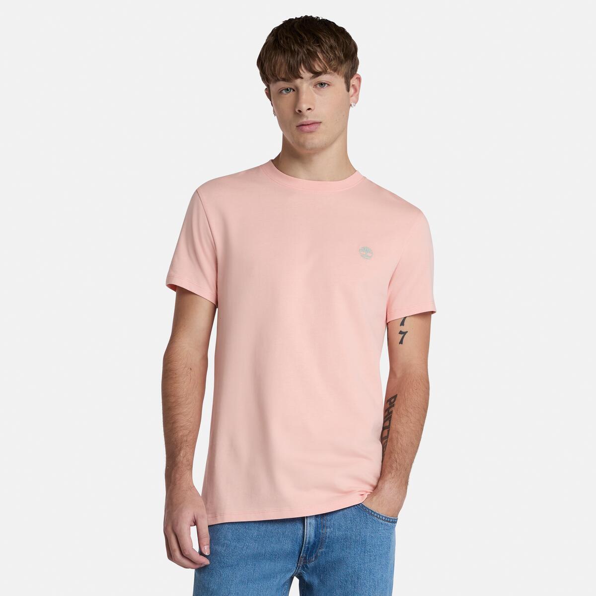 TIMBERLAND Men's Dunstan River Jersey Tee Tropical Peach - Image 1