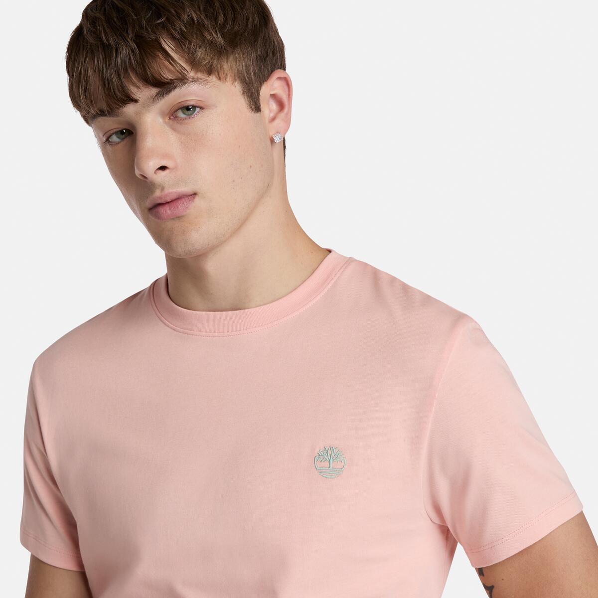 TIMBERLAND Men's Dunstan River Jersey Tee Tropical Peach - Image 3