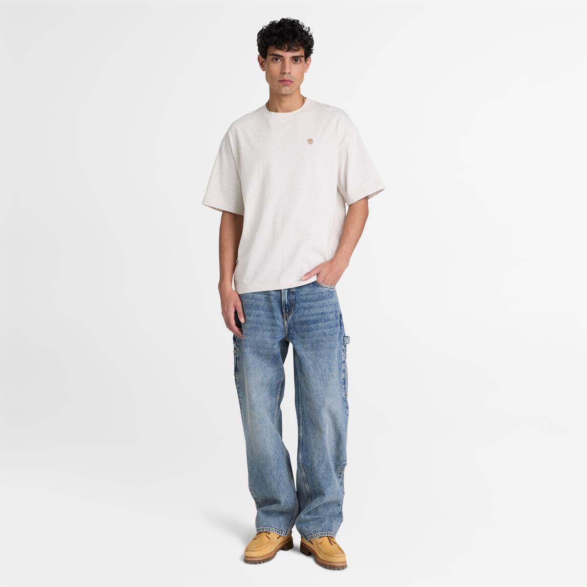 TIMBERLAND Men's Dunstan River Tee Light Oatmeal Heath - Image 2