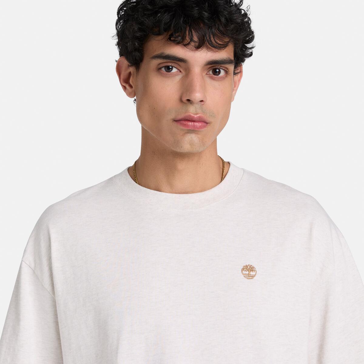 TIMBERLAND Men's Dunstan River Tee Light Oatmeal Heath - Image 4