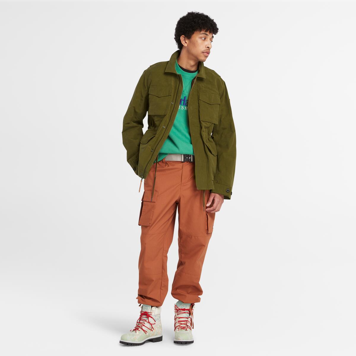 TIMBERLAND Men's DWR Abington Field Jacket Dark Olive - Image 2