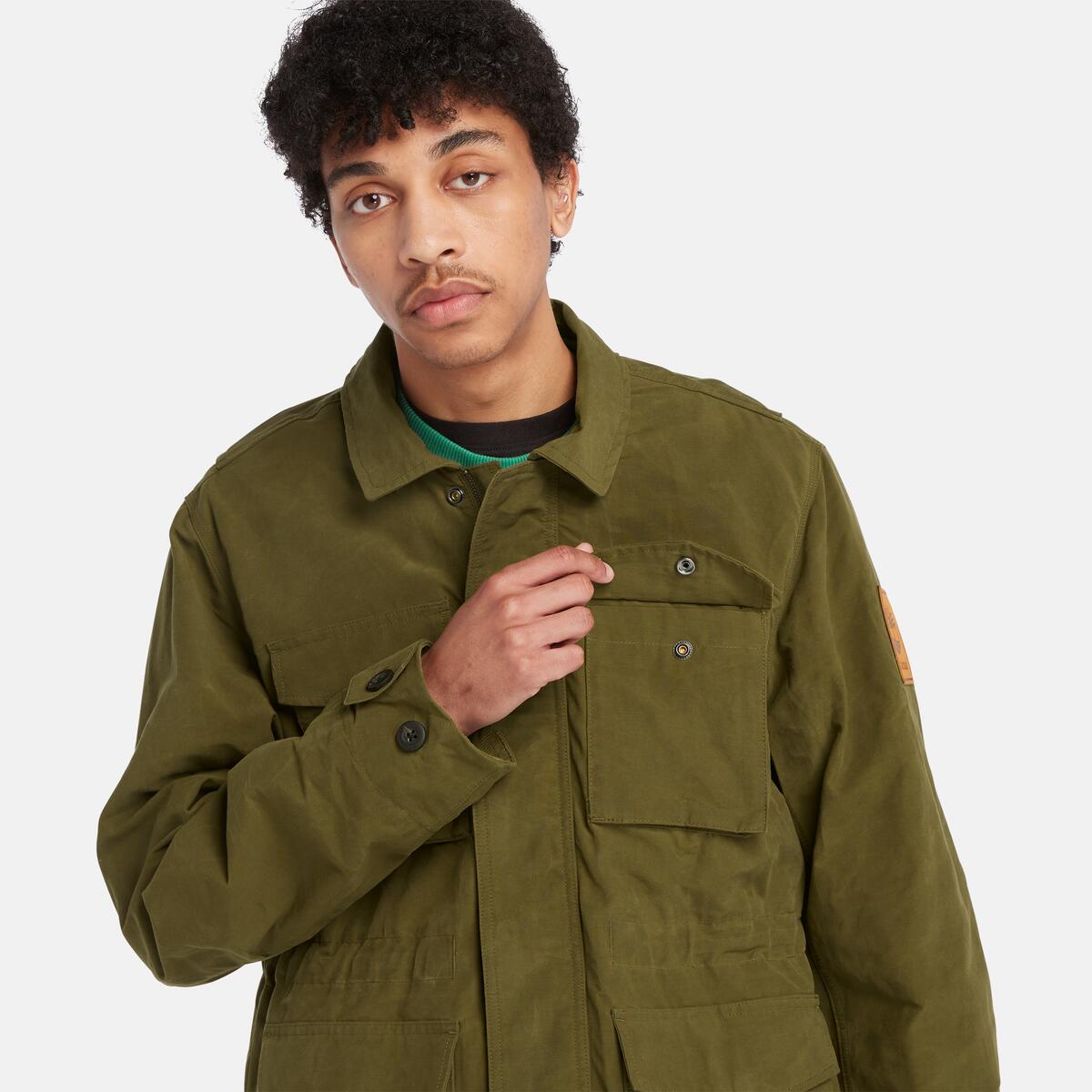 TIMBERLAND Men's DWR Abington Field Jacket Dark Olive - Image 3