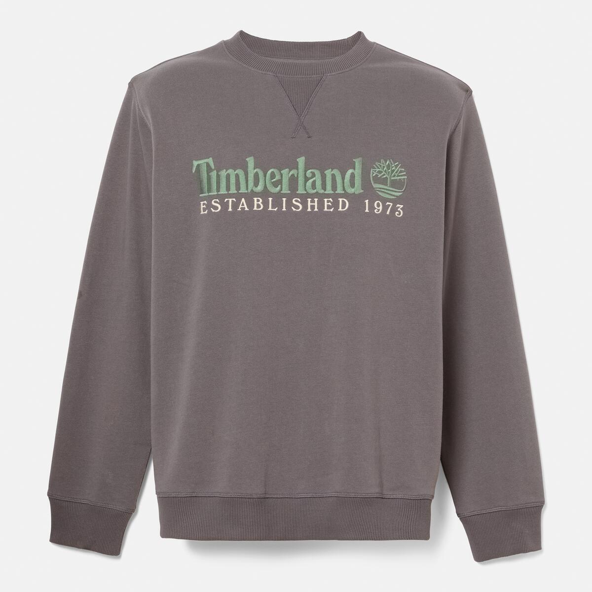 TIMBERLAND Men's Established 1973 Logo Crew Blackened Pearl - Image 5