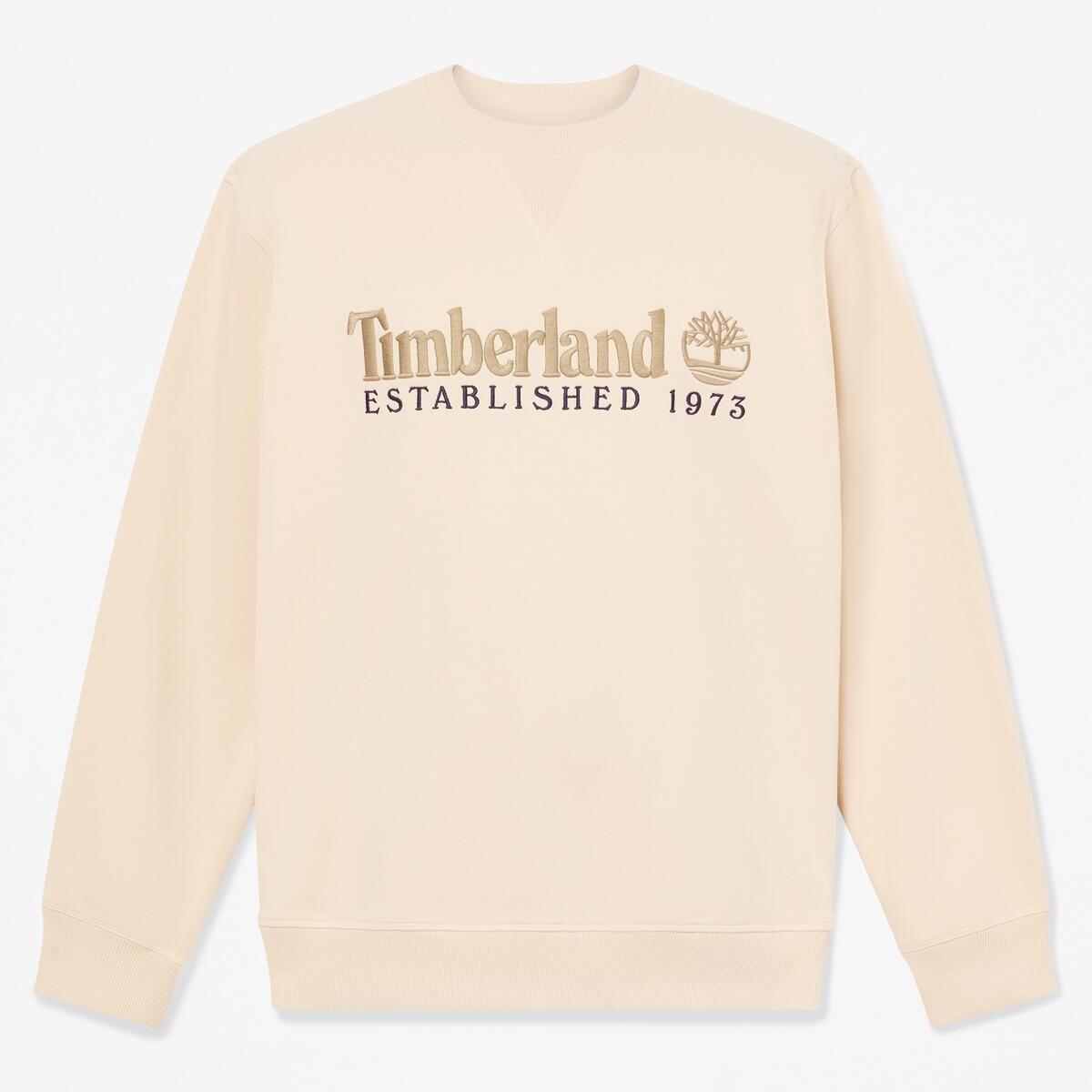 TIMBERLAND Men's Established 1973 Logo Crew Putty - Image 5