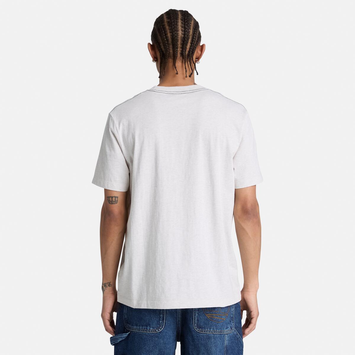 TIMBERLAND Men's Established 1973 Tee Light Oatmeal Heath - Image 3