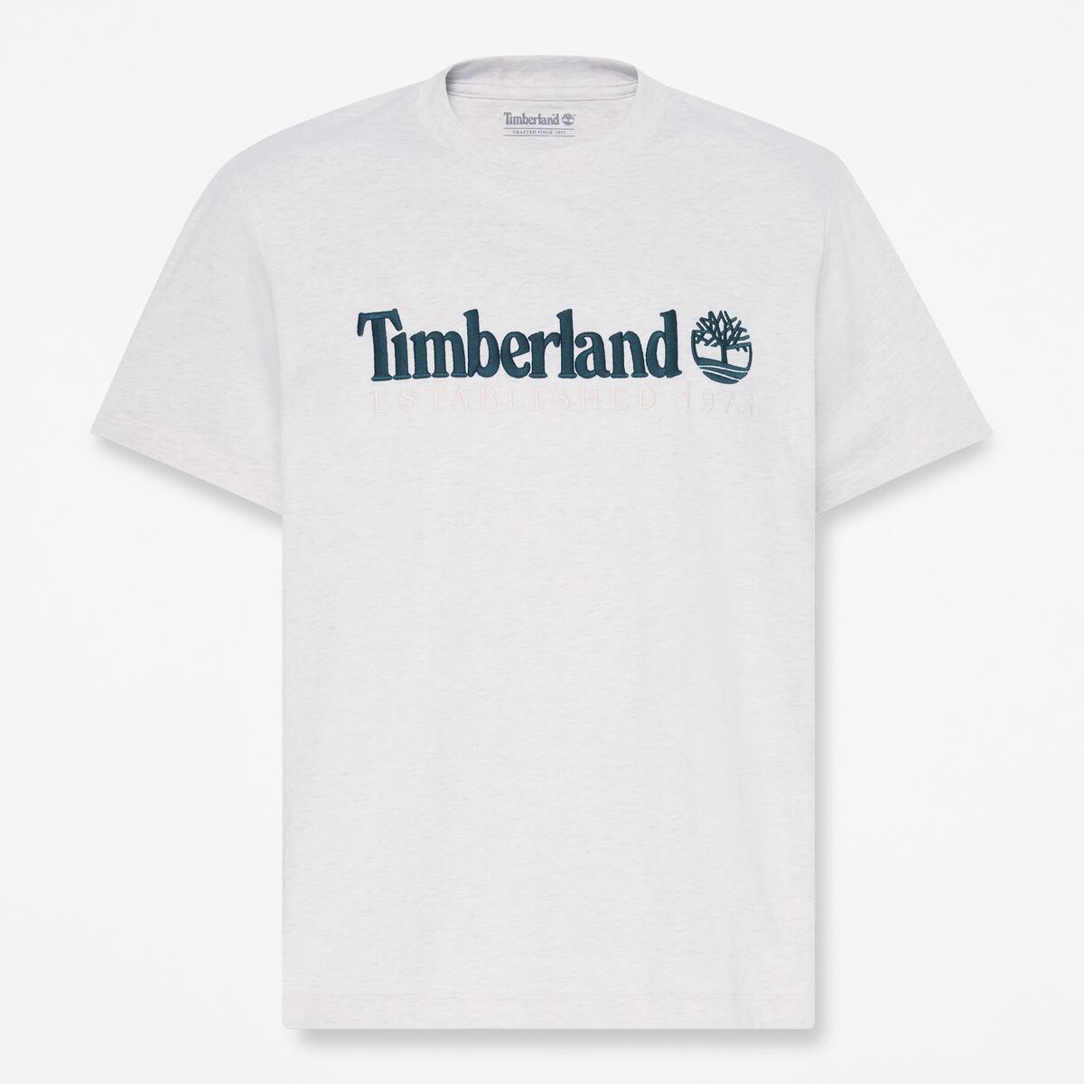 TIMBERLAND Men's Established 1973 Tee Light Oatmeal Heath - Image 5