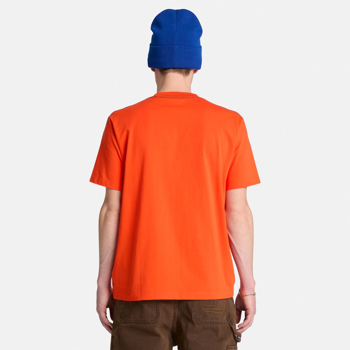 TIMBERLAND Men's Established 1973 Tee Tangerine Tango - Image 4