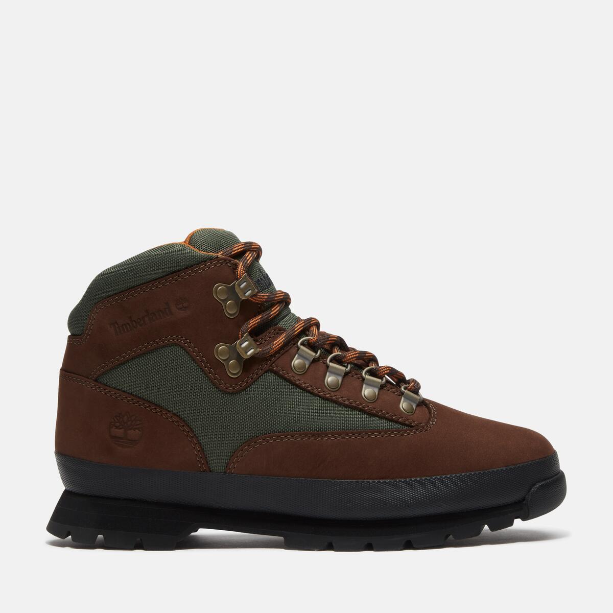 TIMBERLAND Men's Euro Hiker Mid Dark Brown Nubuck - Image 1