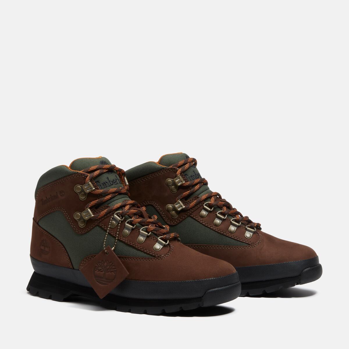 TIMBERLAND Men's Euro Hiker Mid Dark Brown Nubuck - Image 2