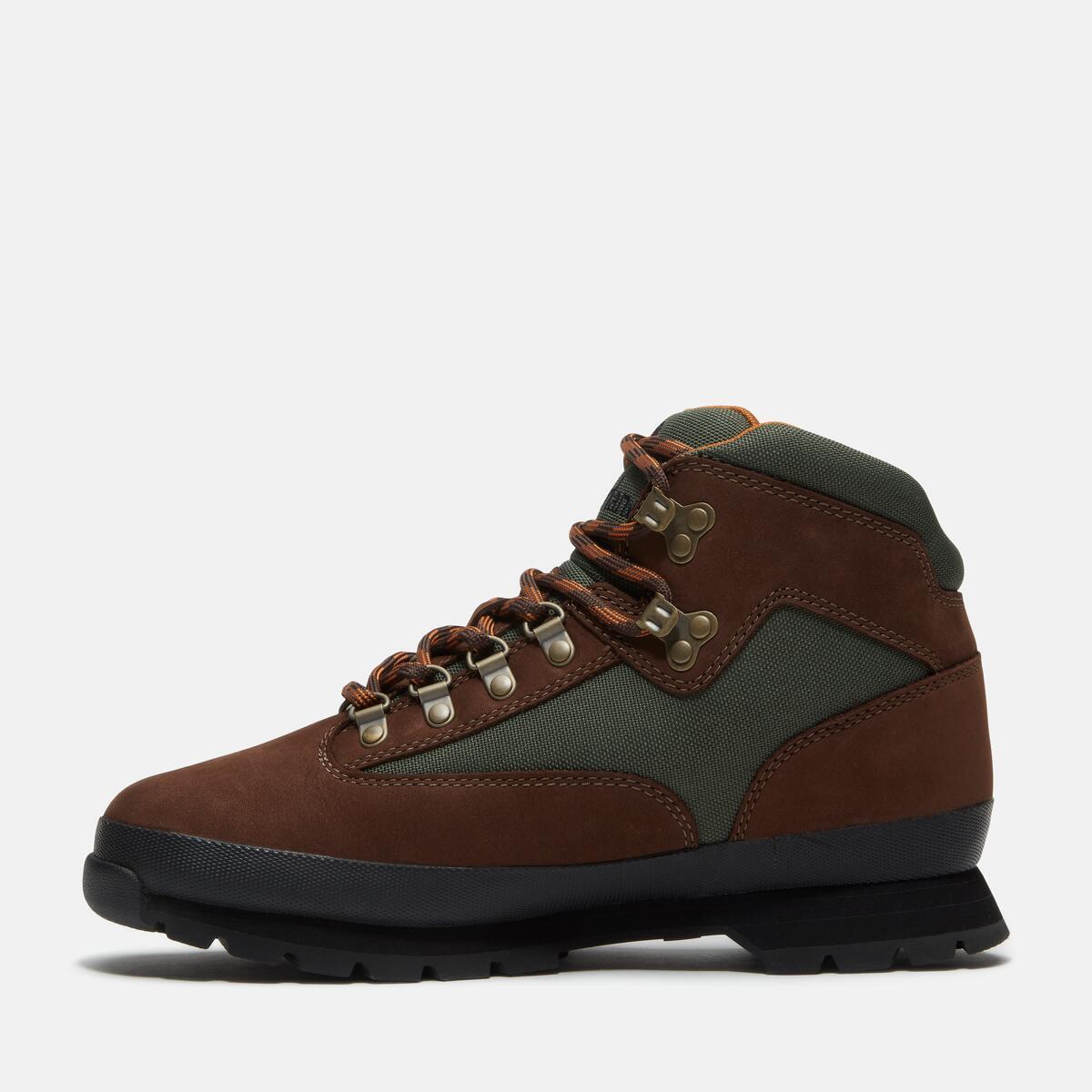 TIMBERLAND Men's Euro Hiker Mid Dark Brown Nubuck - Image 6