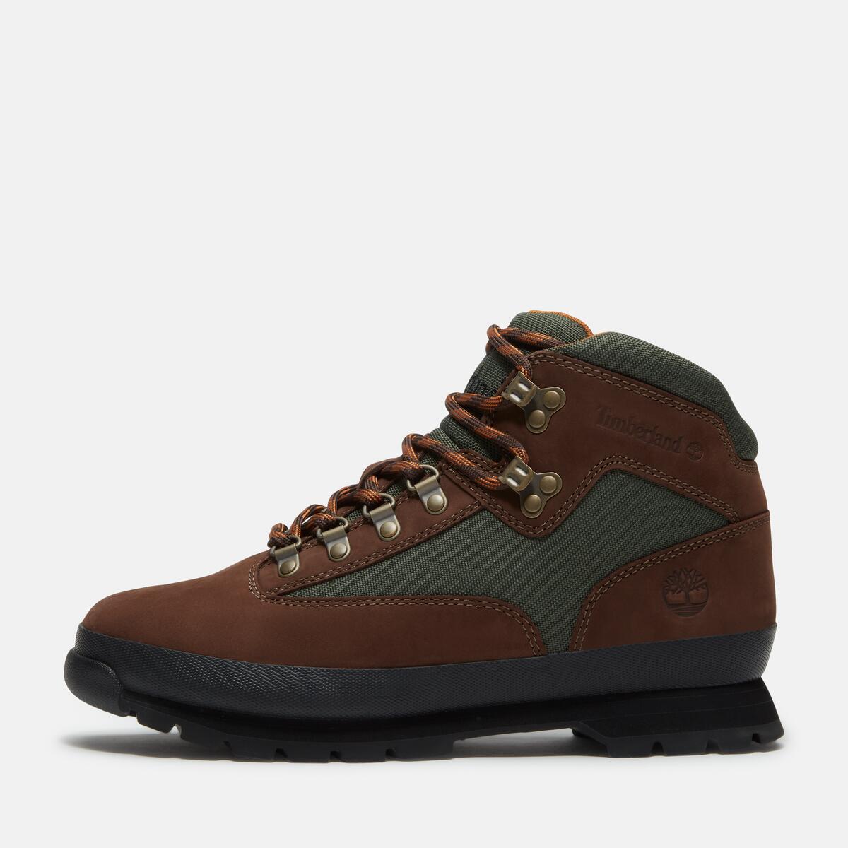 TIMBERLAND Men's Euro Hiker Mid Dark Brown Nubuck - Image 8