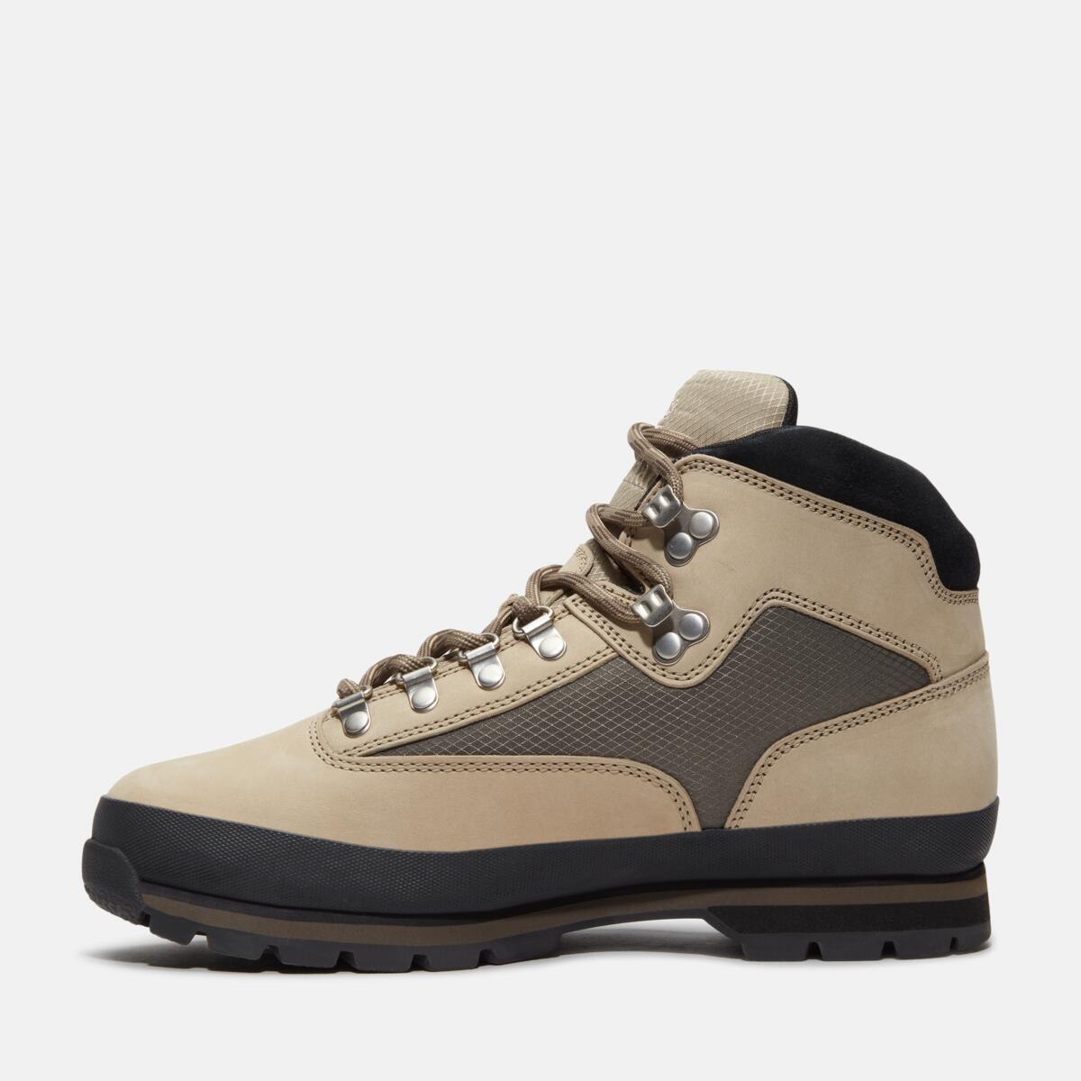 TIMBERLAND Men's Euro Hiker Mid Light Brown Nubuck - Image 6