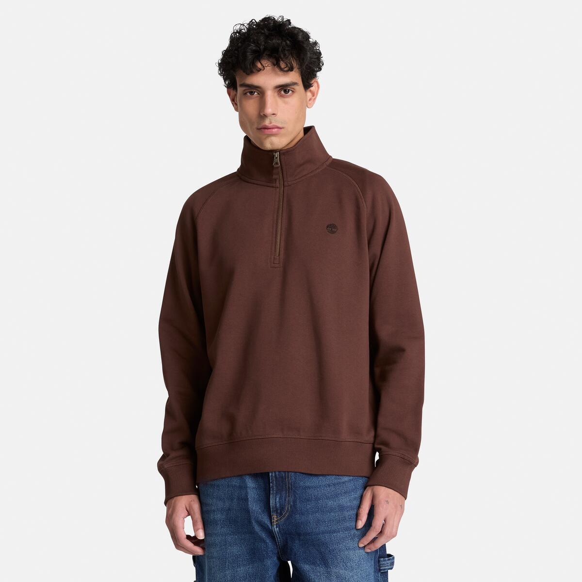 TIMBERLAND Men's Exeter River 1/4 Zip Chicory Coffee - Image 1