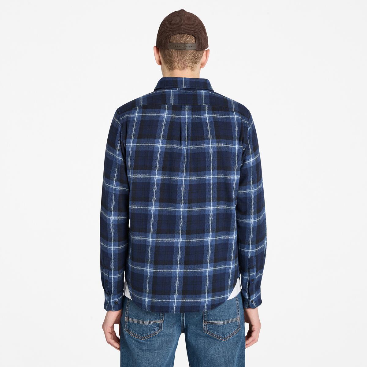 TIMBERLAND Men's Flannel Check Shirt Peacoat - Image 4