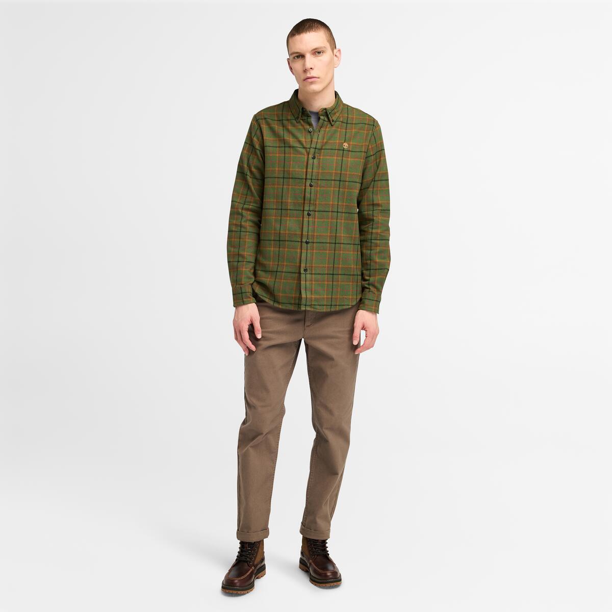 TIMBERLAND Men's Flannel Shirt Dark Wheat Boot Yd - Image 2