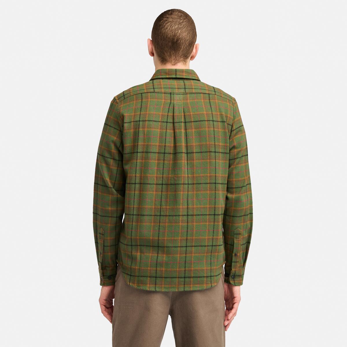 TIMBERLAND Men's Flannel Shirt Dark Wheat Boot Yd - Image 4
