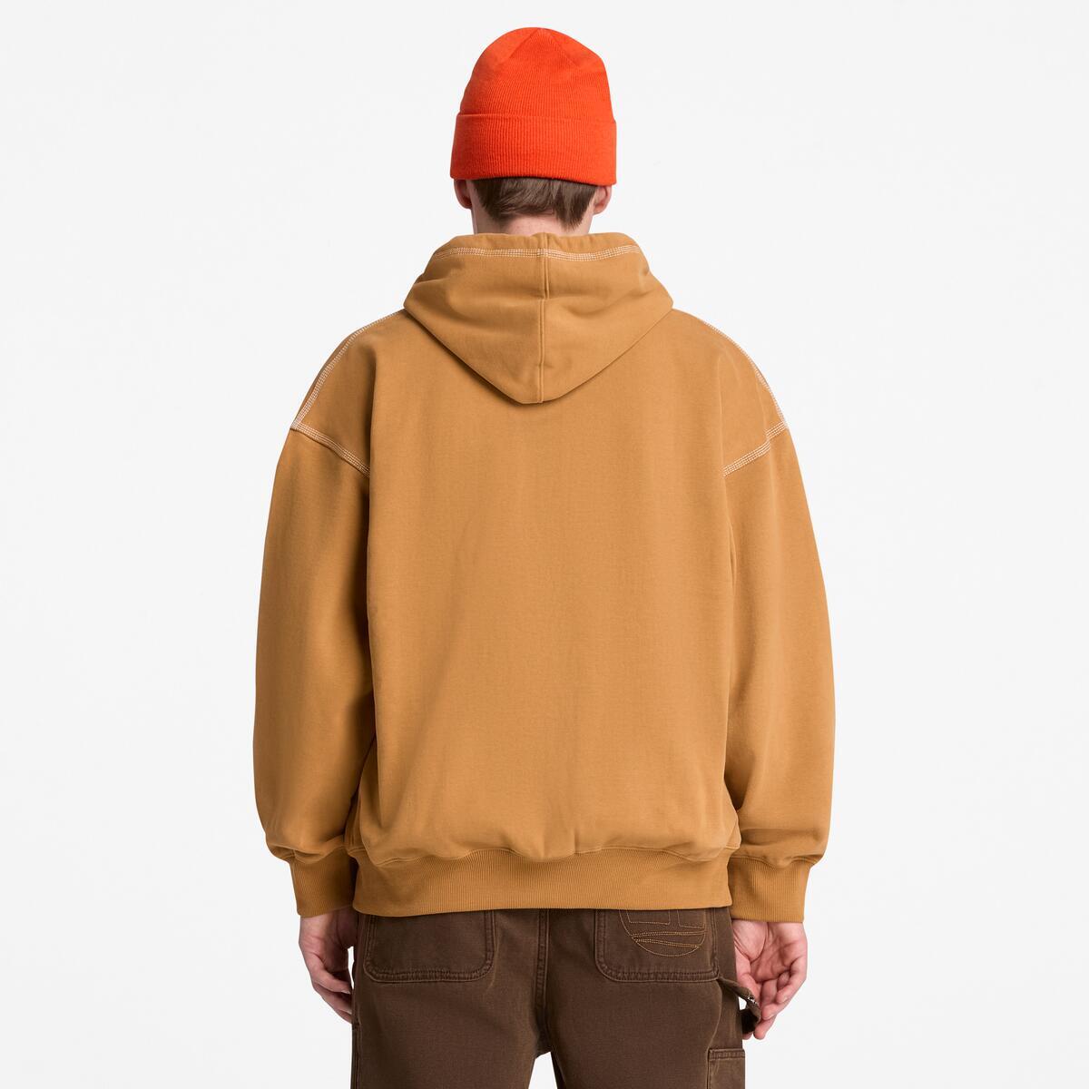 TIMBERLAND Men's Full Zip Hoodie Wheat Boot - Image 3