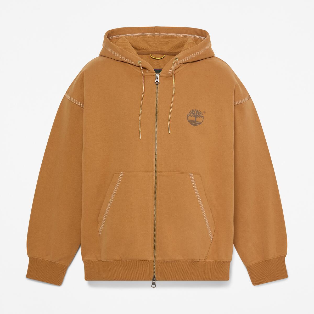 TIMBERLAND Men's Full Zip Hoodie Wheat Boot - Image 5