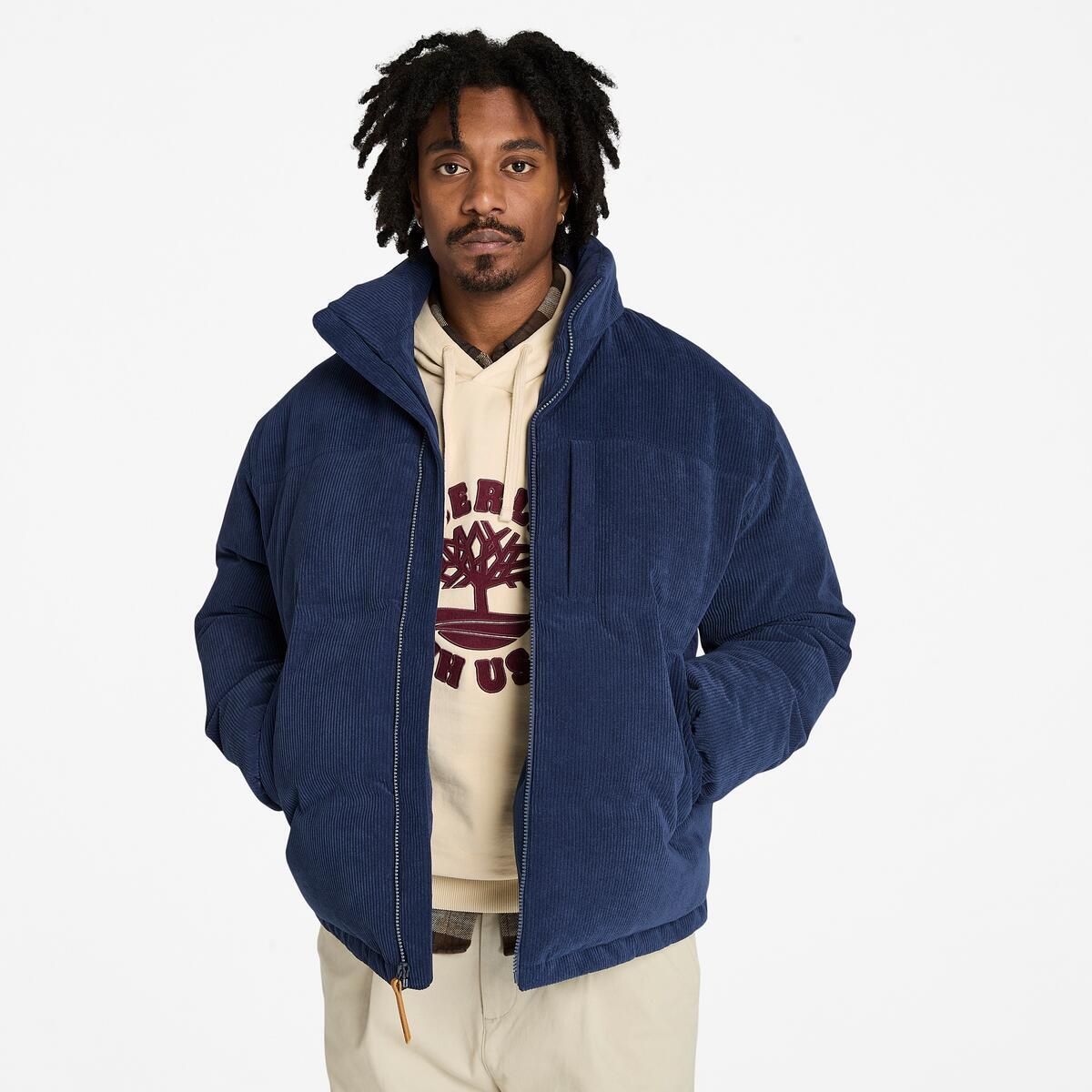 TIMBERLAND Men's Goose Eye Waterproof Corduroy Jacket Peacoat - Image 1