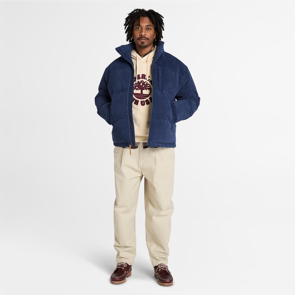TIMBERLAND Men's Goose Eye Waterproof Corduroy Jacket Peacoat - Image 2