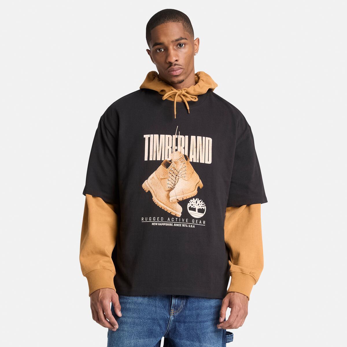 TIMBERLAND Men's Graphic Tee Black - Image 1