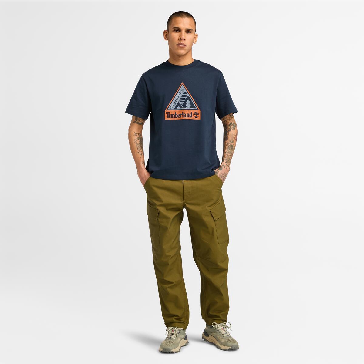 TIMBERLAND Men's Graphic Tee Dark Sapphire - Image 2