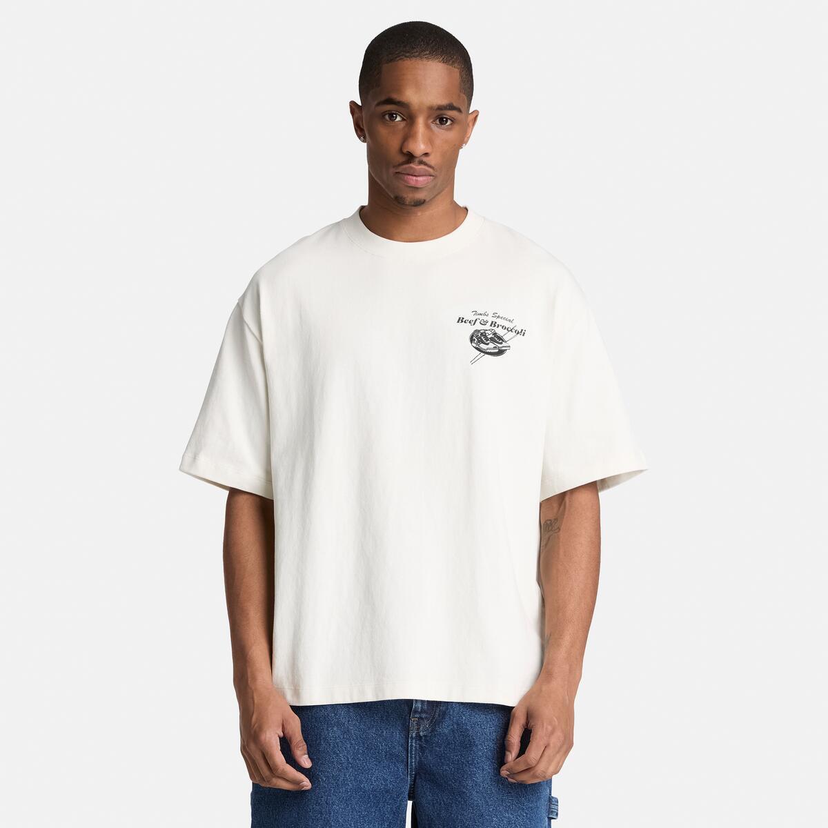 TIMBERLAND Men's Graphic Tee Vintage White - Image 1