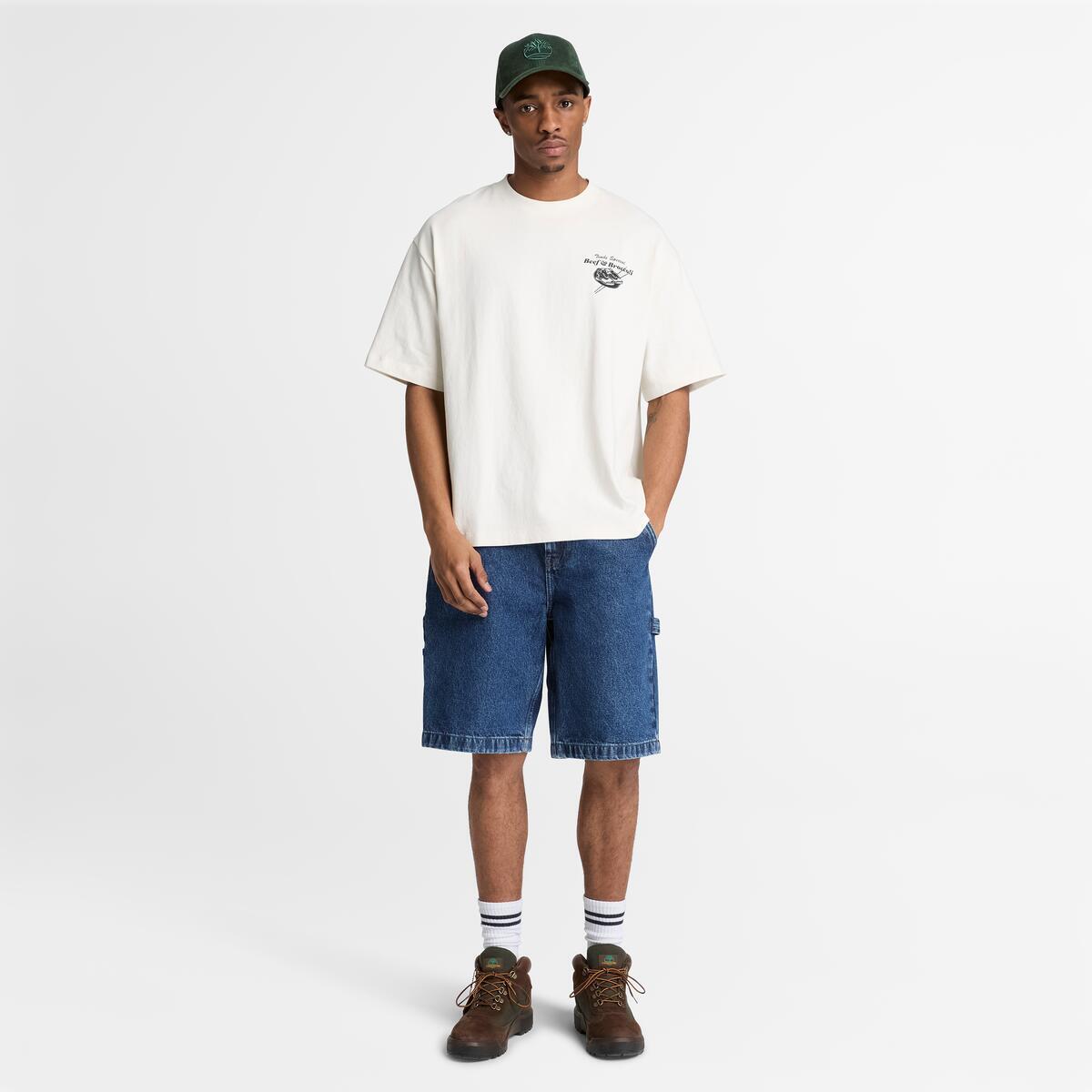TIMBERLAND Men's Graphic Tee Vintage White - Image 2