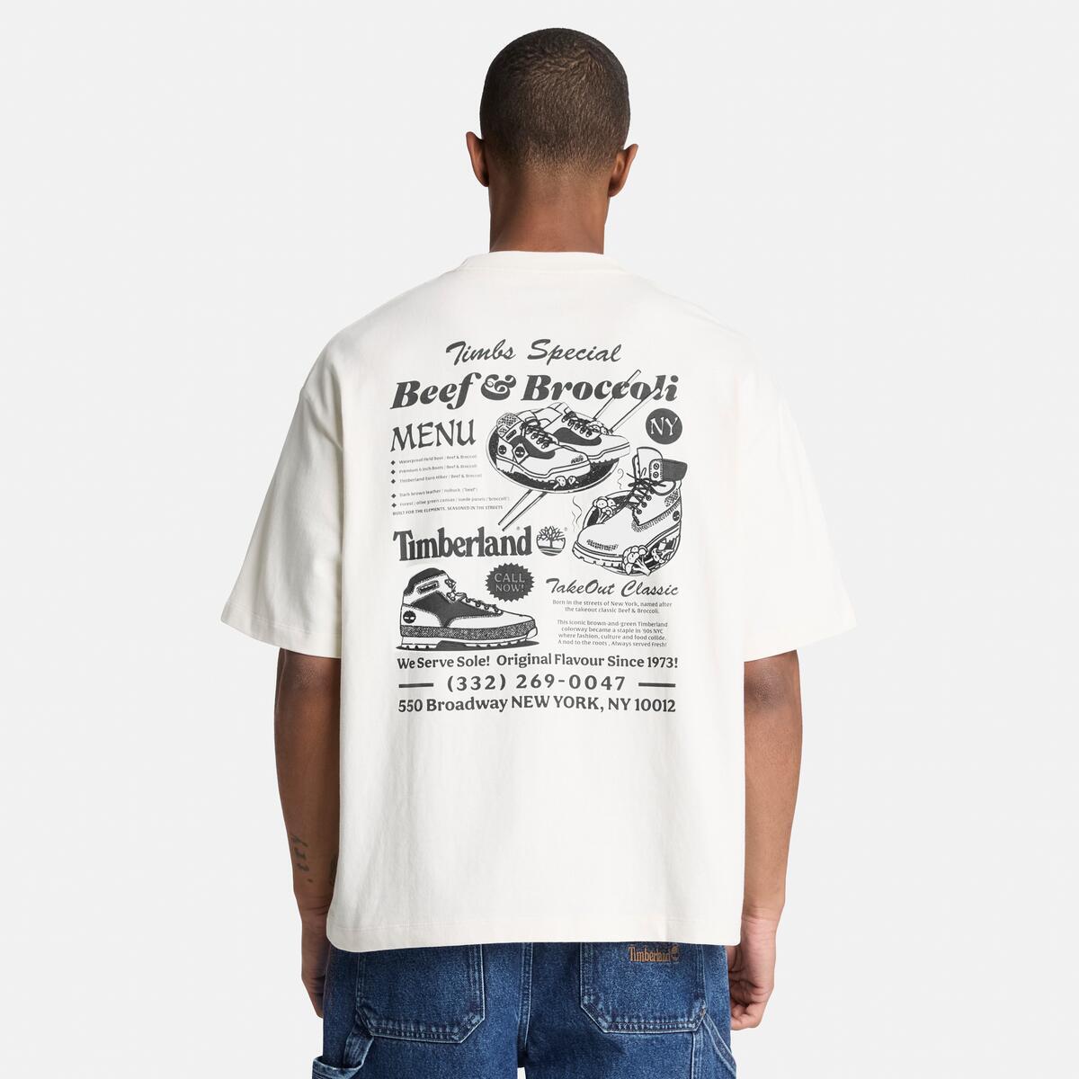 TIMBERLAND Men's Graphic Tee Vintage White - Image 3