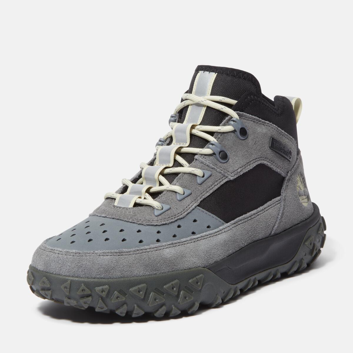 6.6 トライミッド Buy Men's Greenstride Motion 6 Mid in Medium Grey with Black
