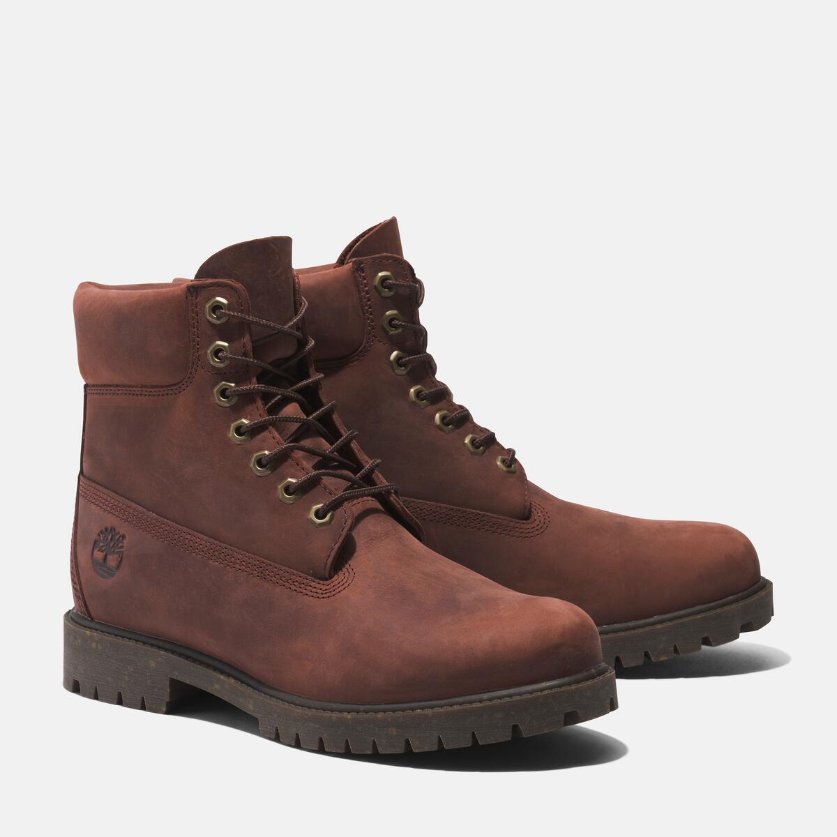 TIMBERLAND Men's Heritage 6-Inch Waterproof Boot Medium Brown Full Grain - Image 4