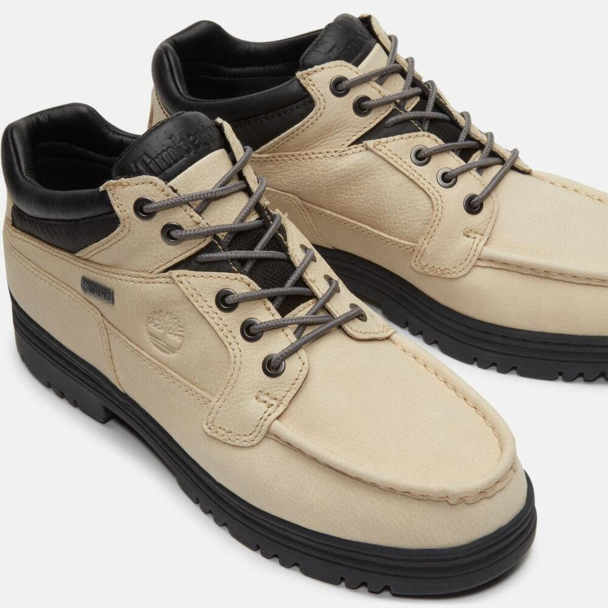 TIMBERLAND Men's Heritage Moc Toe GTX Chukka Light Beige Full Grain - Image 2