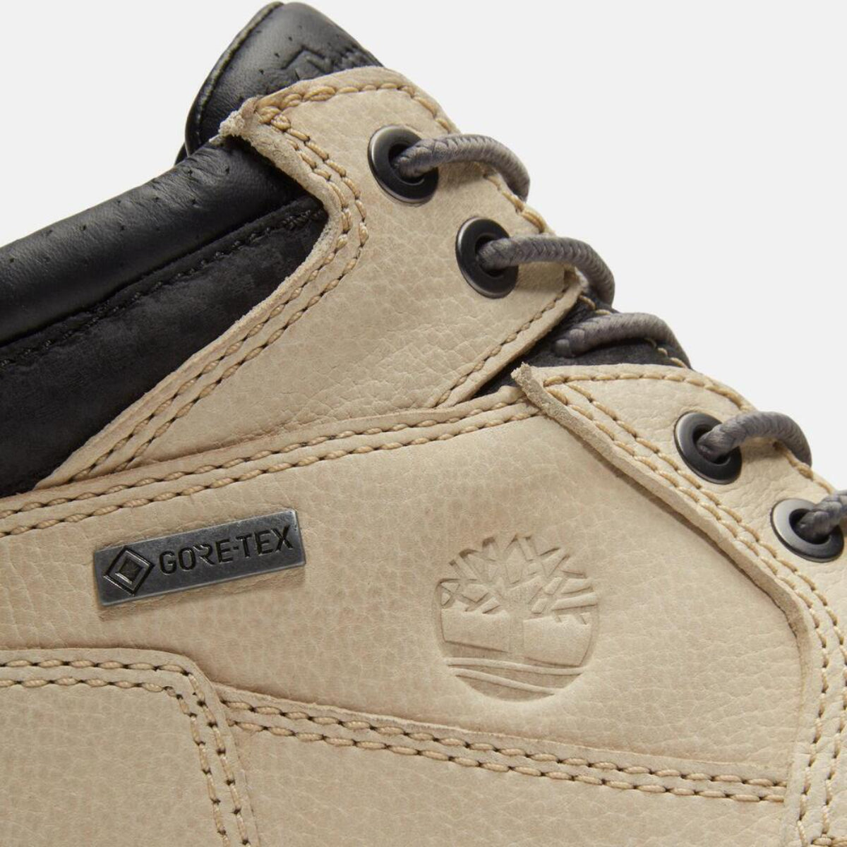 TIMBERLAND Men's Heritage Moc Toe GTX Chukka Light Beige Full Grain - Image 5