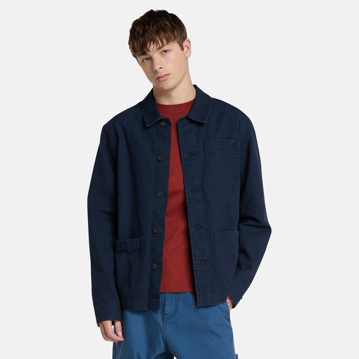 TIMBERLAND Men's Kempshire Washed Canvas Jacket Dark Sapphire - Image 1
