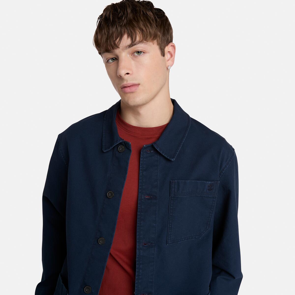 TIMBERLAND Men's Kempshire Washed Canvas Jacket Dark Sapphire - Image 3