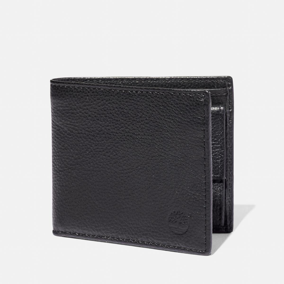 TIMBERLAND Men's Kennebunk Leather Bi-Fold Wallet Black - Image 1