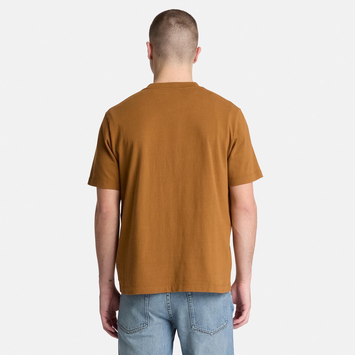 TIMBERLAND Men's Leather BadgeTee Dark Wheat Boot - Image 4