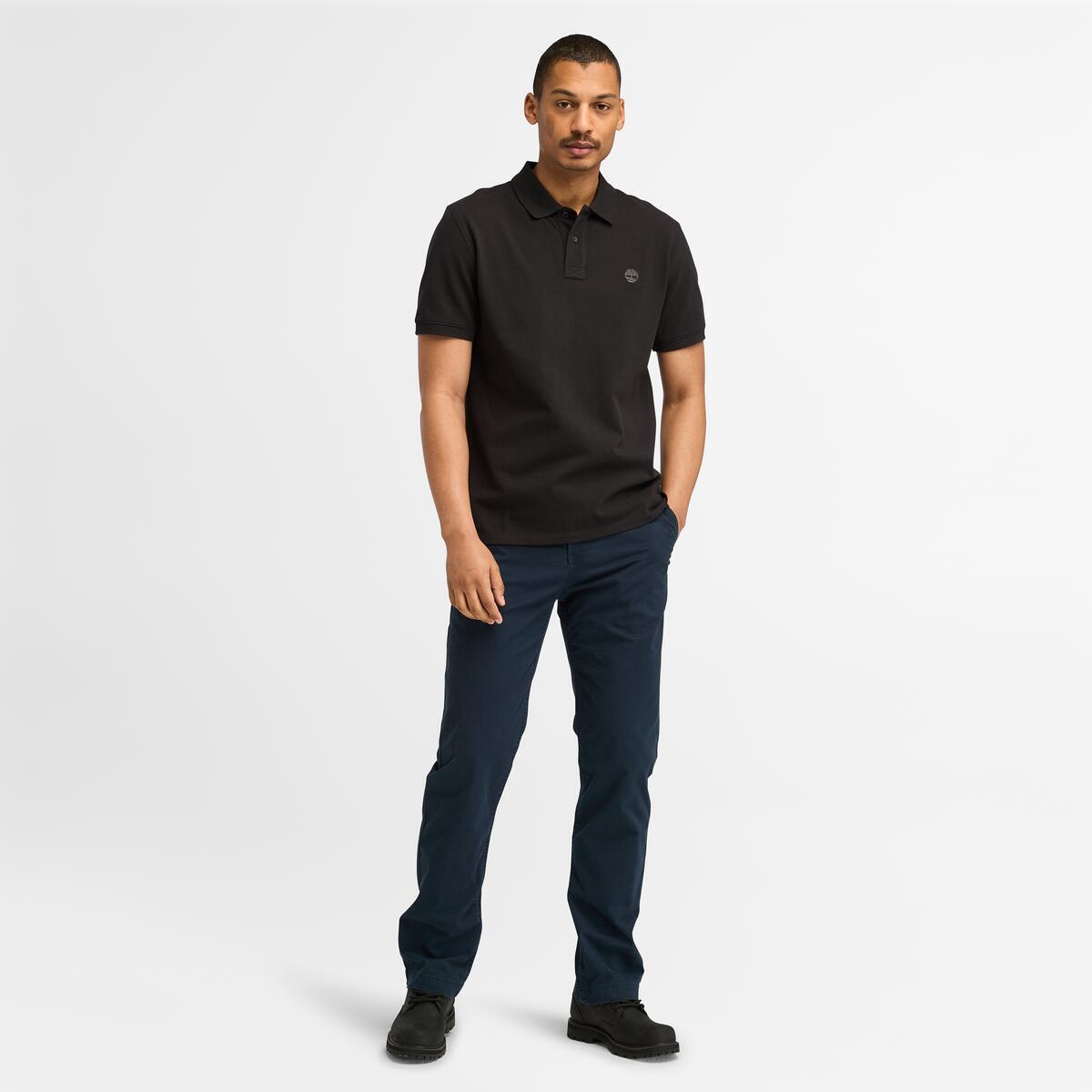 TIMBERLAND Men's Millers River Pique Polo Black - Image 2