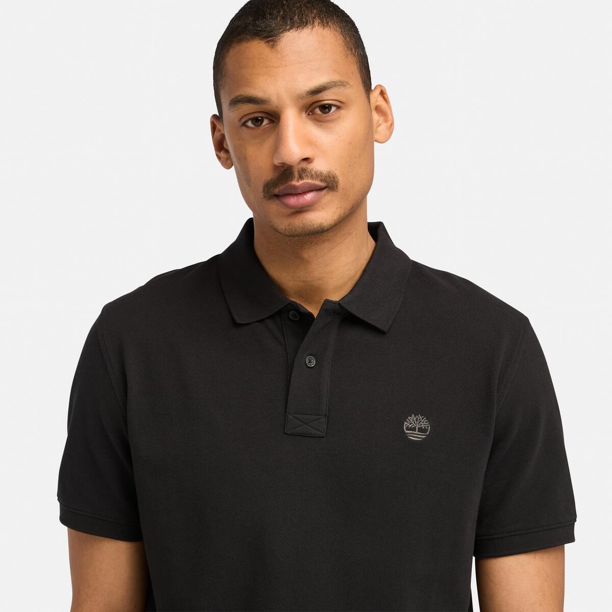 TIMBERLAND Men's Millers River Pique Polo Black - Image 3