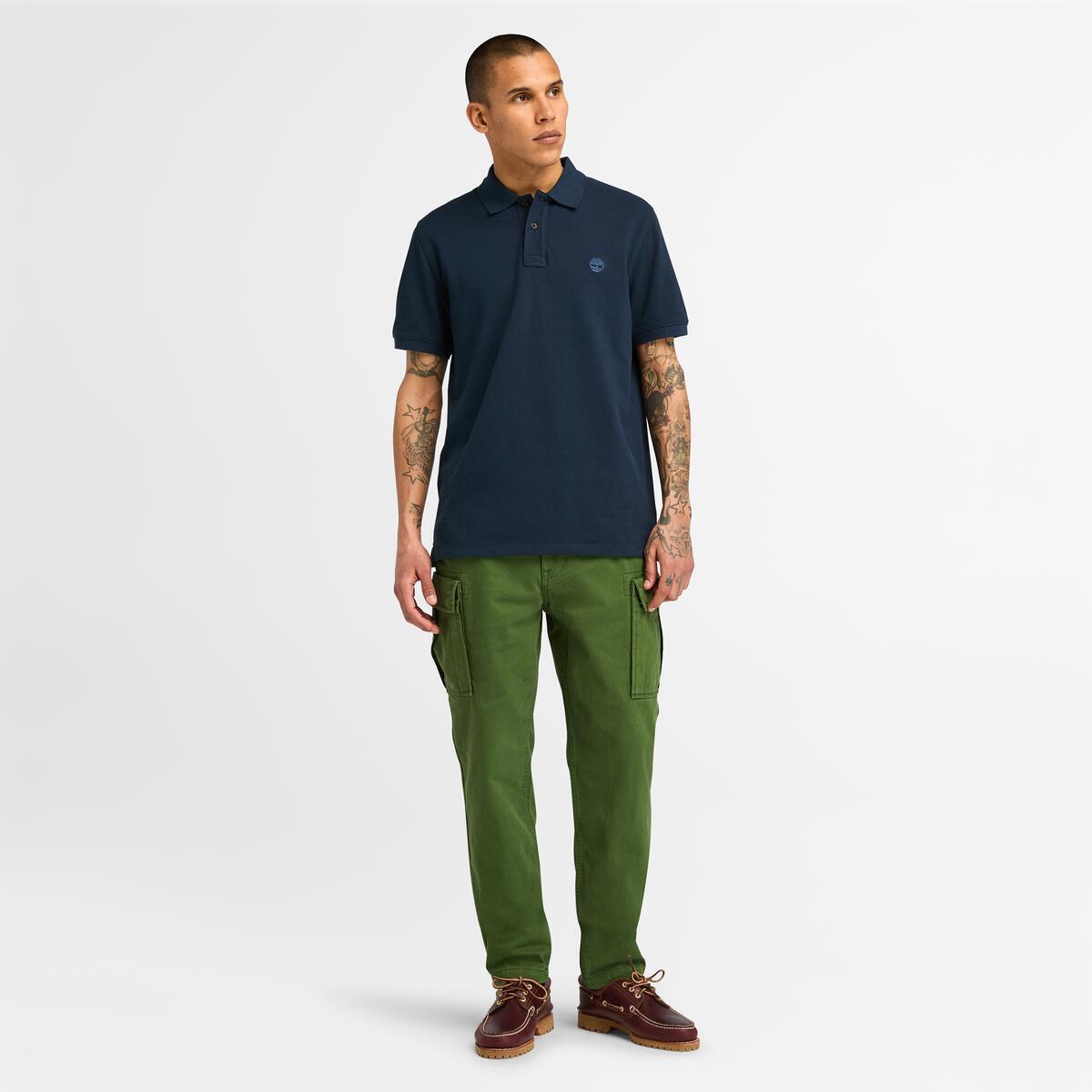 TIMBERLAND Men's Millers River Pique Polo Dark Sapphire - Image 2