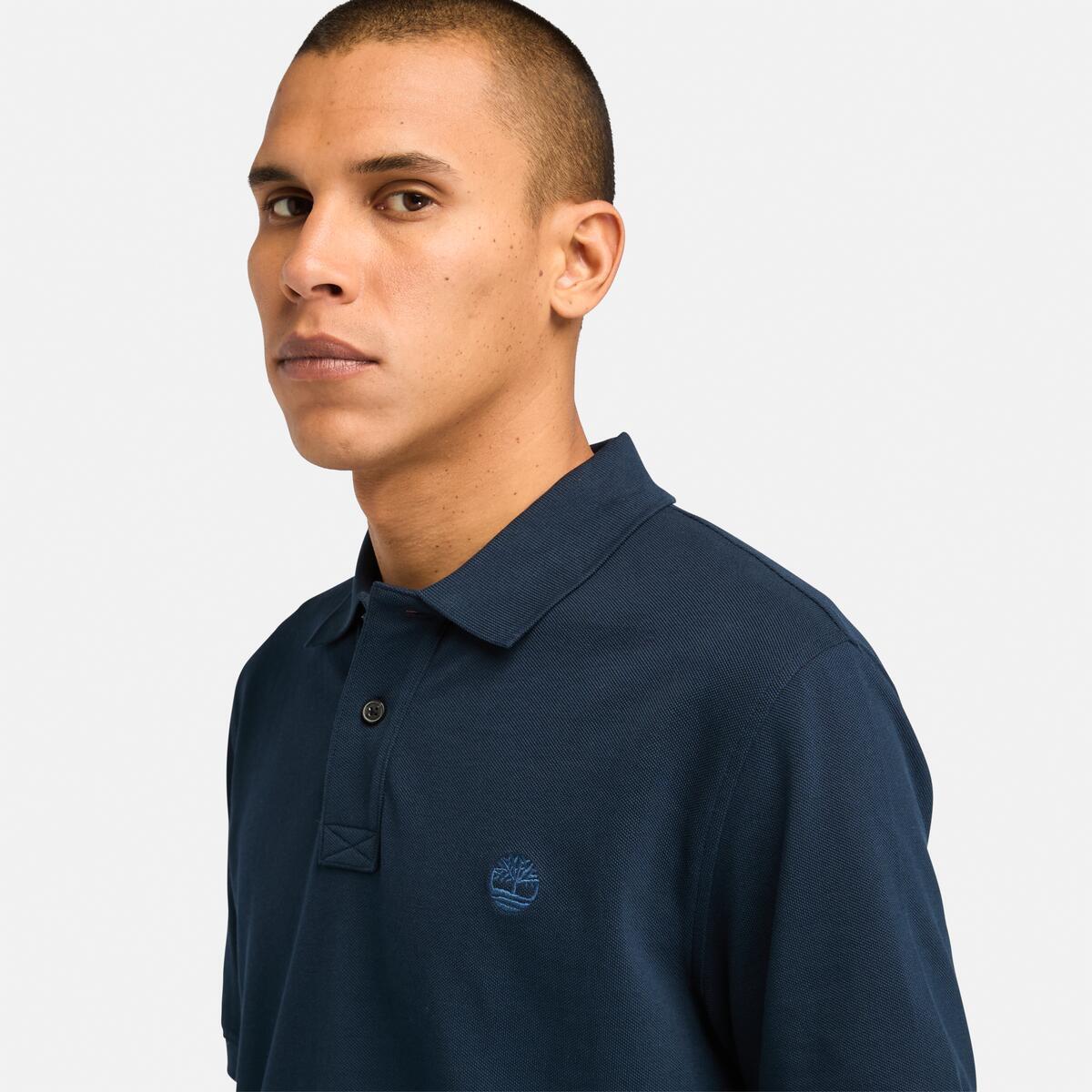 TIMBERLAND Men's Millers River Pique Polo Dark Sapphire - Image 3
