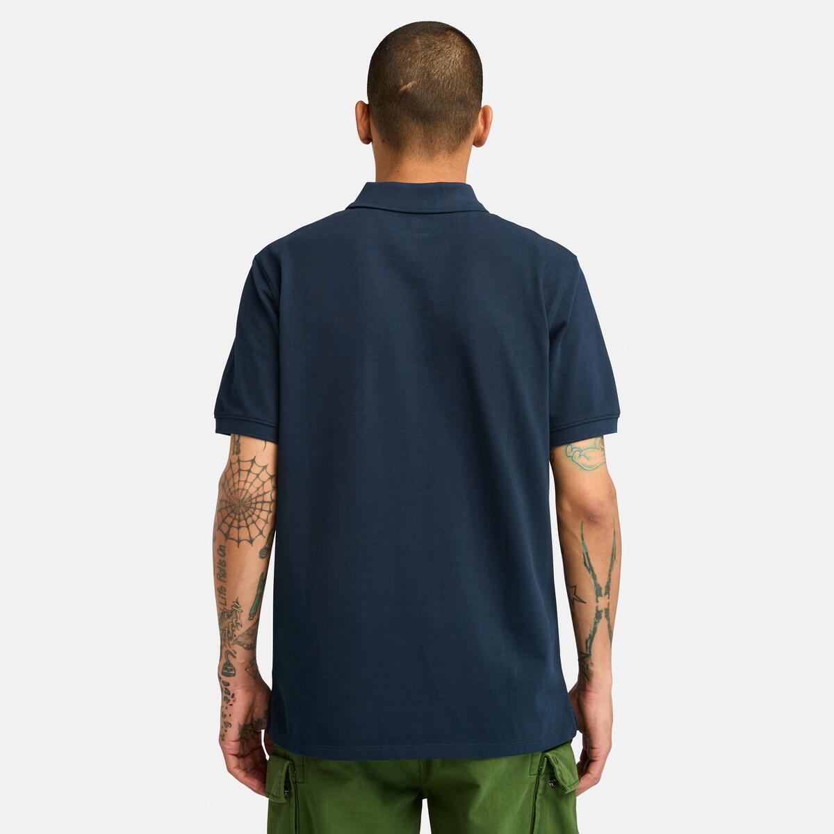 TIMBERLAND Men's Millers River Pique Polo Dark Sapphire - Image 4