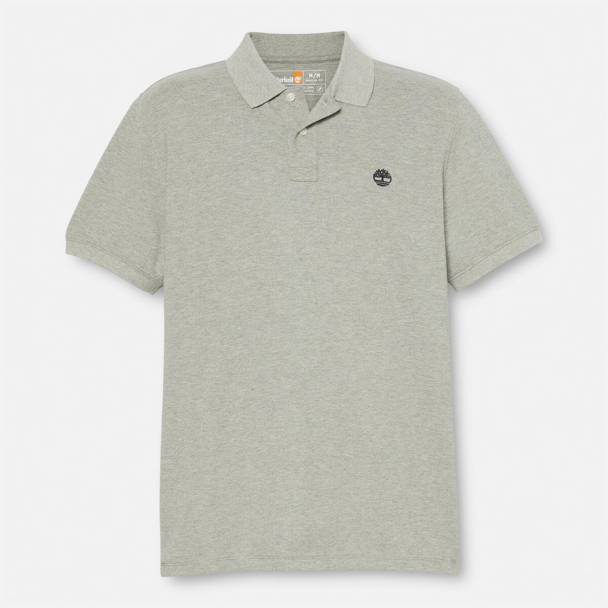 TIMBERLAND Men's Millers River Pique Polo Medium Grey Heather - Image 5