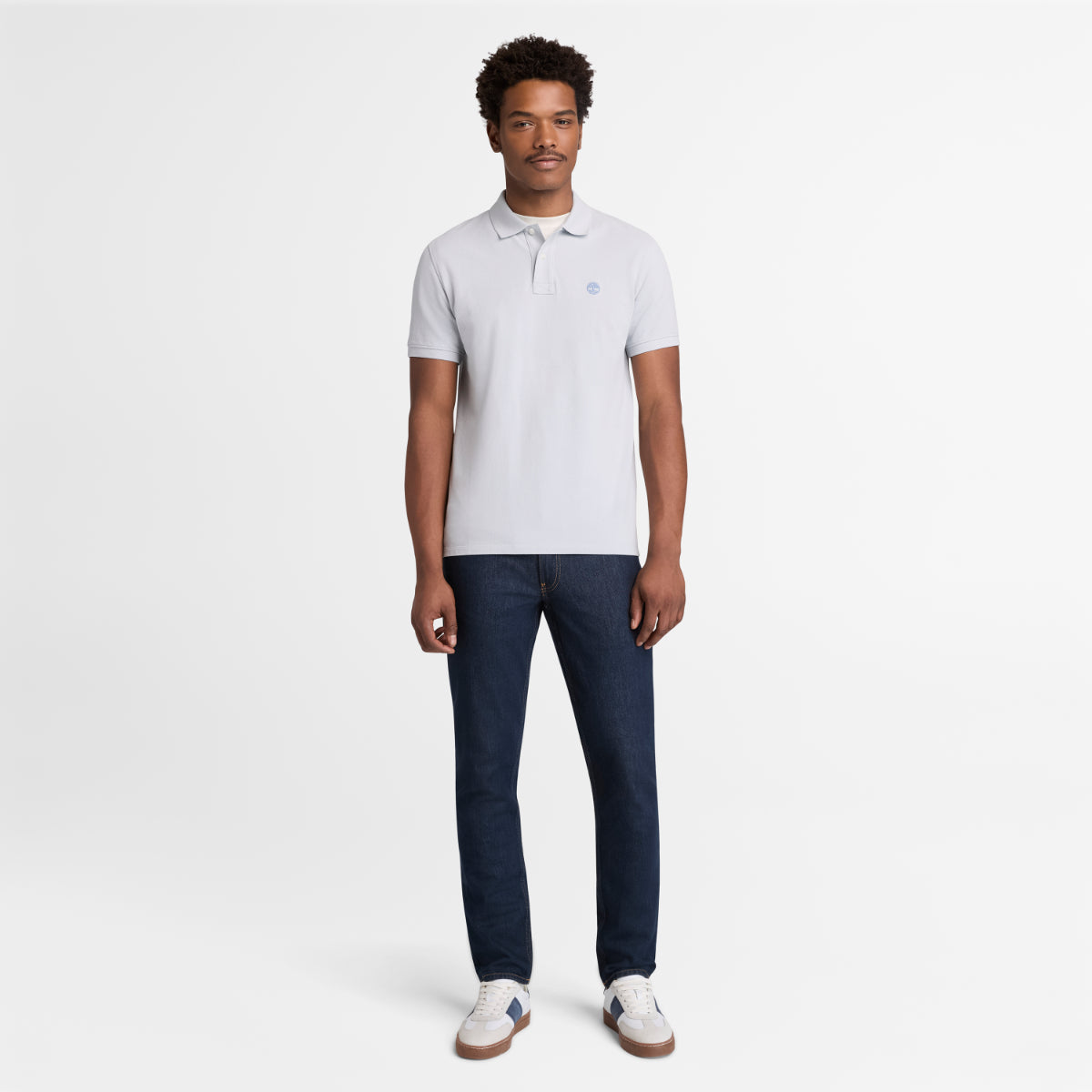 TIMBERLAND Men's Millers River Pique Polo (Regular Fit) Grey Dawn - Image 2