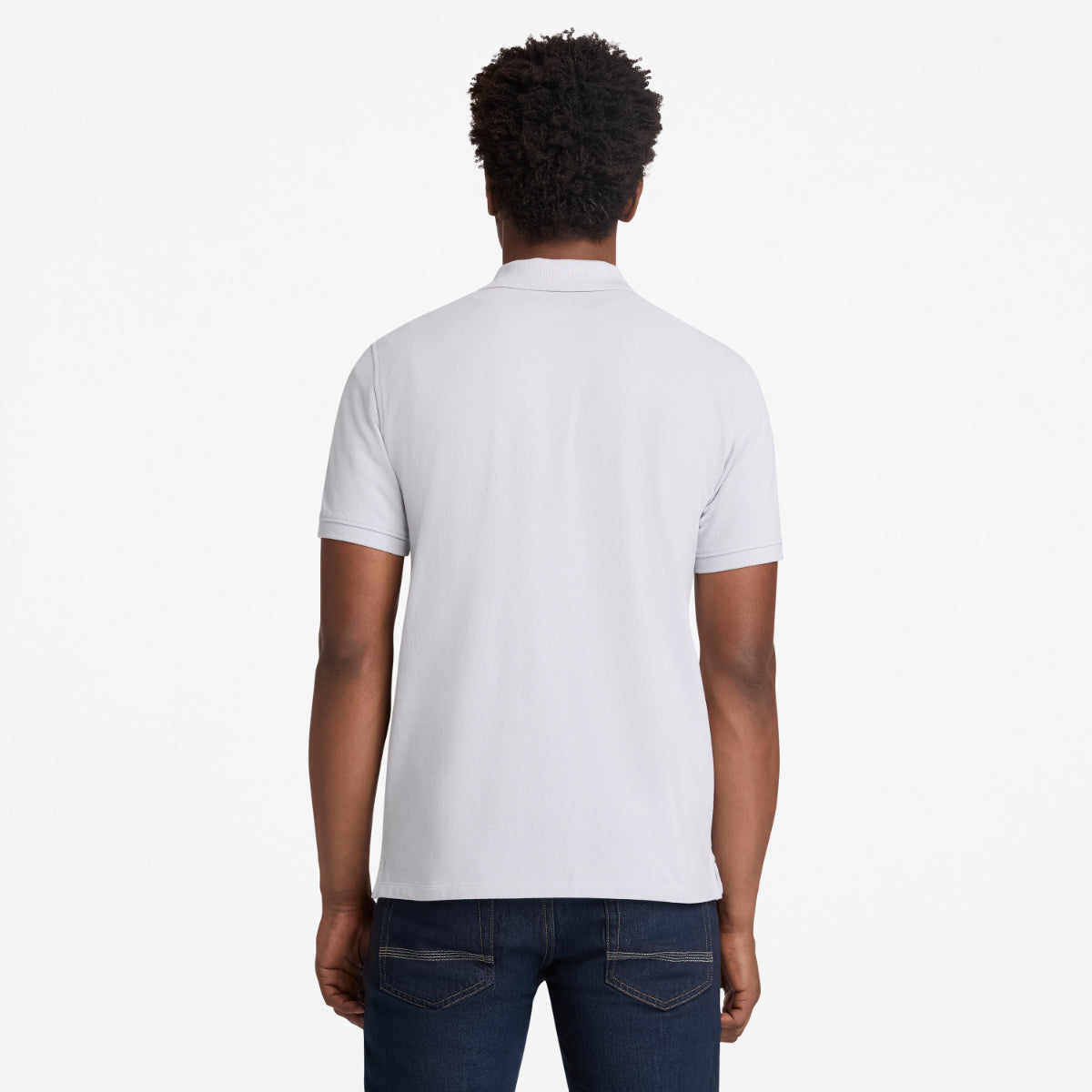 TIMBERLAND Men's Millers River Pique Polo (Regular Fit) Grey Dawn - Image 3