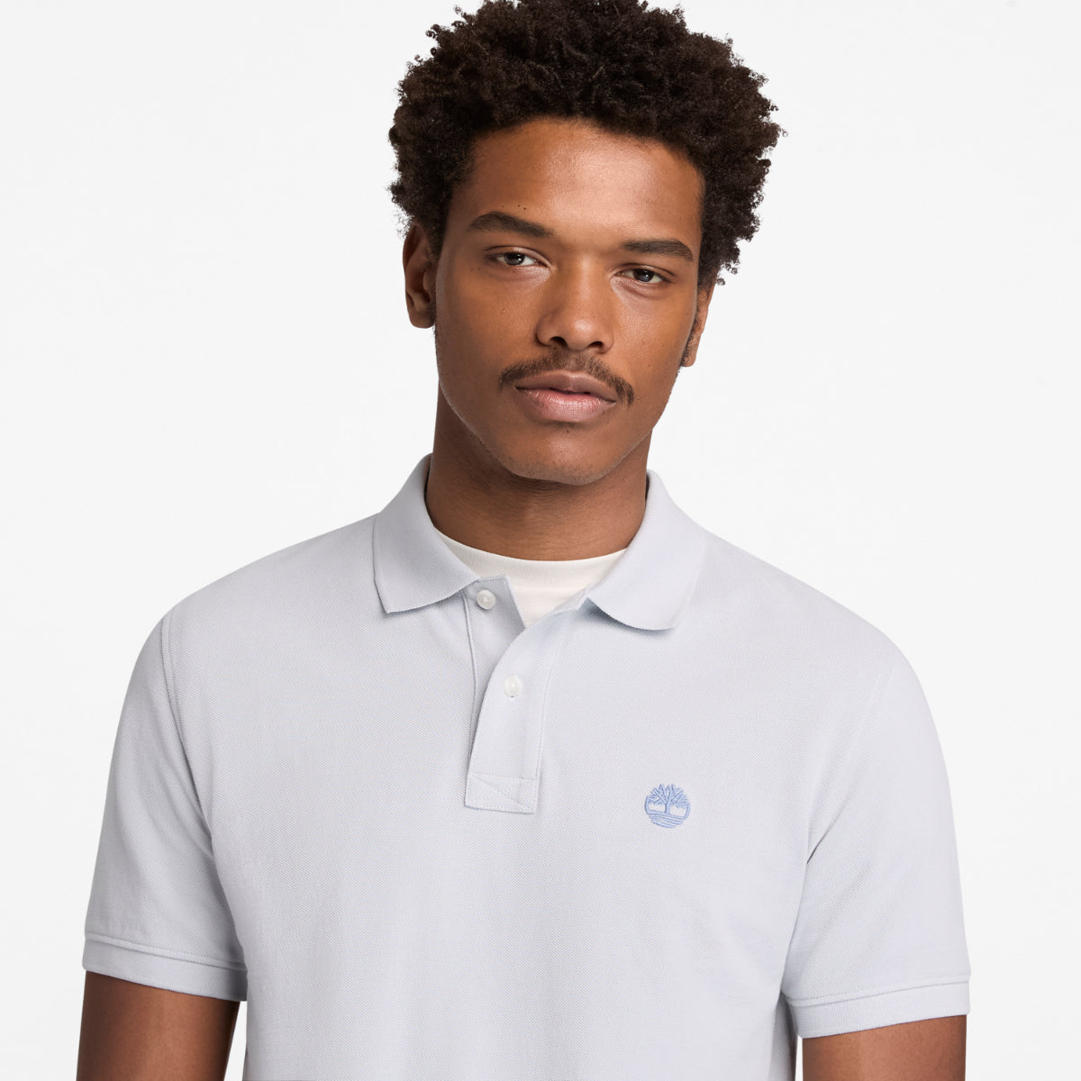 TIMBERLAND Men's Millers River Pique Polo (Regular Fit) Grey Dawn - Image 4