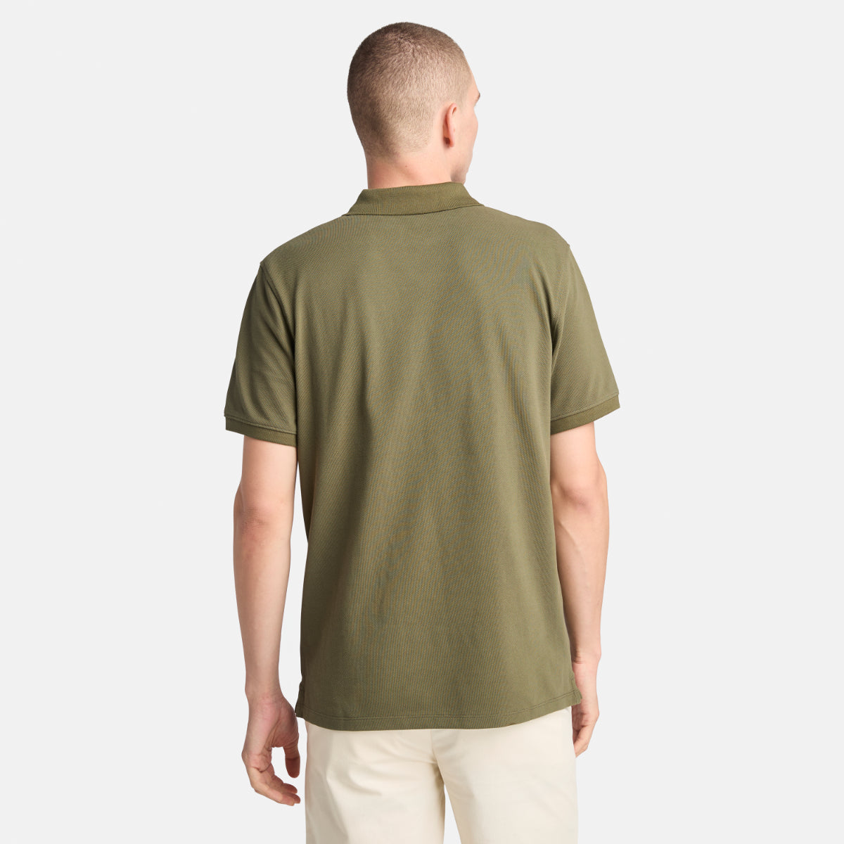 TIMBERLAND Men's Millers River Pique Polo (Regular Fit) Leaf Green - Image 2